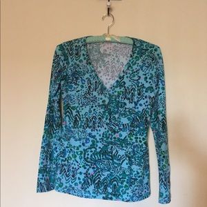Lilly Pulitzer Escapade Everglades tiger top XS